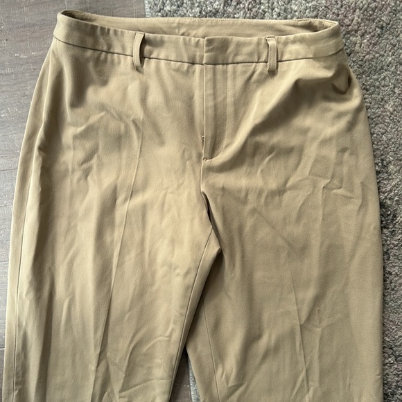 Nine West Women's Light Khaki Dress Cyndi Straight Leg Pants Sz 4 - Picture 2 of 5